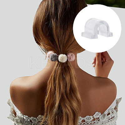 1000Pcs AS Plastic Base Buckle Hair Findings FIND-FH0011-19A-1
