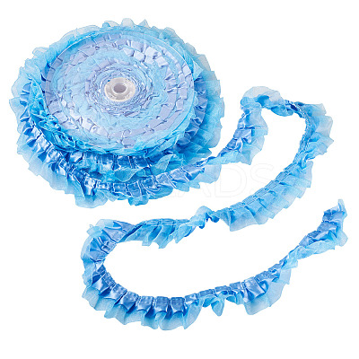 1Pc 2-Layer Pleated Satin Organza Ribbons ORIB-TA0001-06D-1