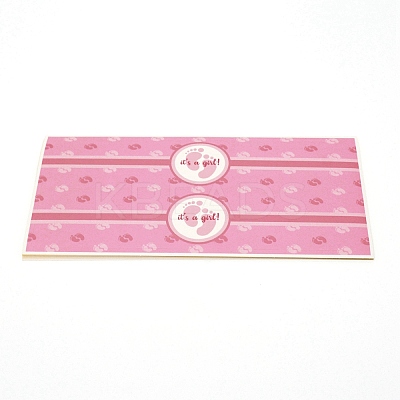 Paper Adhesive Water Bottle Stickers LS-DIY-WH0259-17A-1