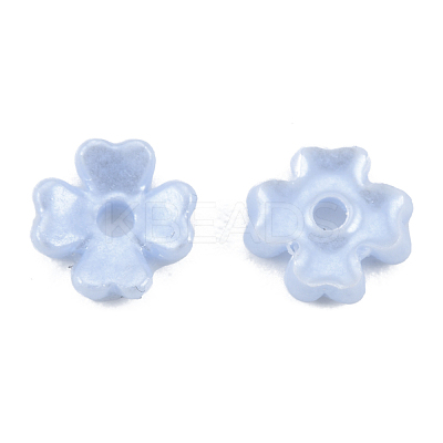 Resin Imitation Pearl Bead Caps RESI-N036-03-1
