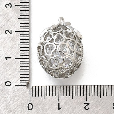 Brass with Cubic Zirconia Pendants KK-E792-08P-1
