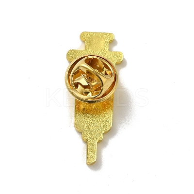 Medical Treatment Theme Baking Paint Black Golden Zinc Alloy Brooches LS-JEWB-M037-03E-G-1