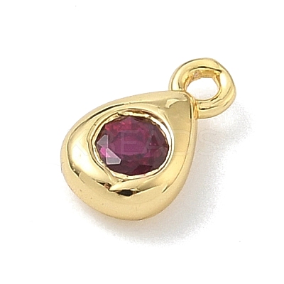 Brass Micro Pave Cubic Zirconia Charms KK-G548-20G-01-1