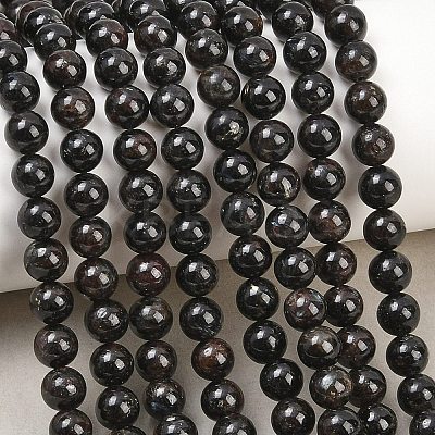 Natural Glaucophane Beads Strands G-F836-A01-6mm-1