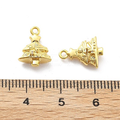 Brass Micro Pave Cubic Zirconia Pendants KK-U049-02G-1