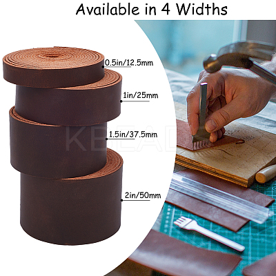 2M Flat AB Grade Cowhide Leather Cord AJEW-WH0479-73G-02-1