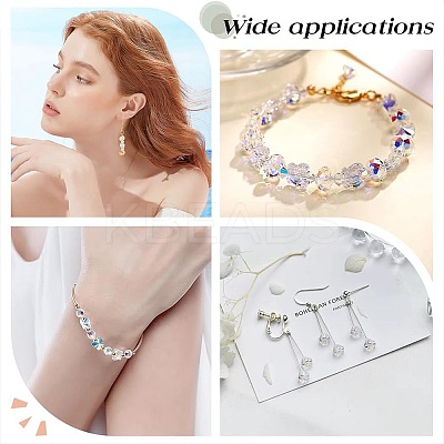 160Pcs 8 Style Transparent Electroplate Glass Beads Strands EGLA-GA0001-14-1