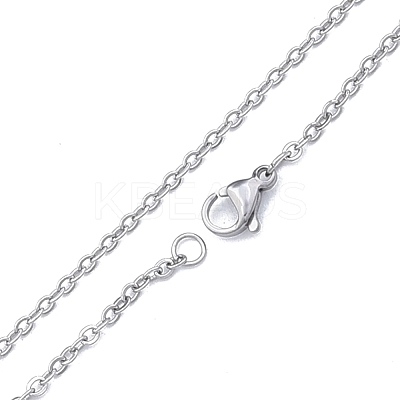 Non-Tarnish 304 Stainless Steel Cable Chains Necklace for Men Women NJEW-N050-A02-S20-1