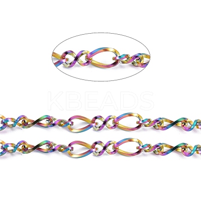 Ion Plating(IP) 304 Stainless Steel Figaro Chains CHS-I001-09MC-01-1