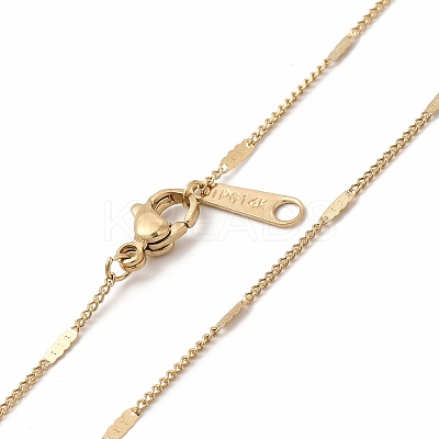 Ion Plating(IP) 304 Stainless Steel Link Chain Necklace for Women STAS-E185-02G-1