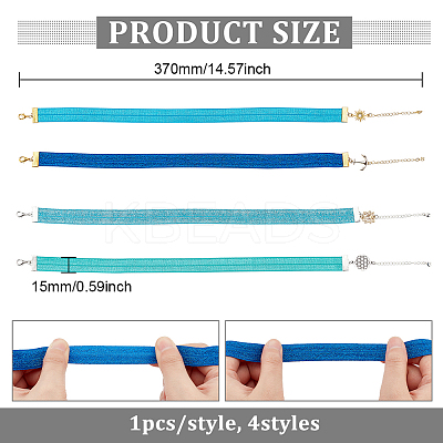 1 Set Nylon Elastic Ribbon Bookmark AJEW-FG0002-52-1