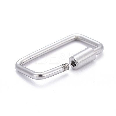Non-Tarnish 304 Stainless Steel Screw Carabiner Lock Charms STAS-K213-11P-1