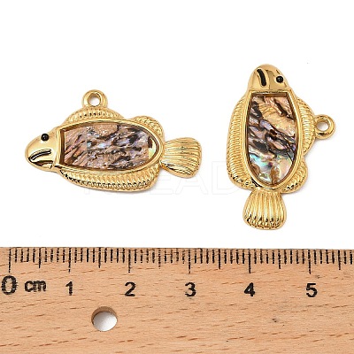 Natural Paua Shell Fish Pendants STAS-T068-85G-1