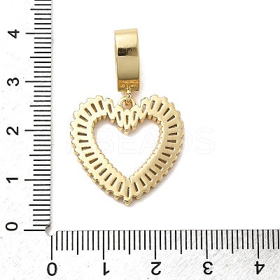 Brass Pave Clear Cubic Zirconia Pendants KK-H519-13G-1