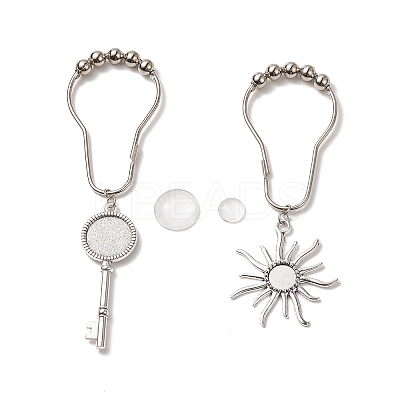 4 Styles Moon & Key & Sun Curtain Hooks DIY-CP00032-1
