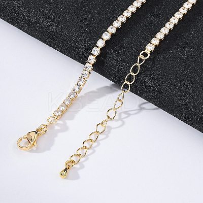 Brass Tennis Necklaces LS-NJEW-I104-13A-1