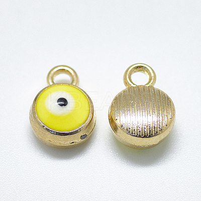 Light Gold Plated Alloy Charms LS-ENAM-S117-27E-1