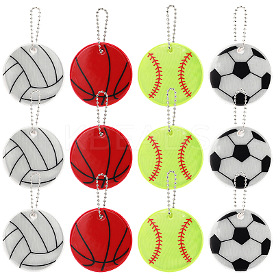 20Pcs 4 Styles PVC Sports Ball Pendant Decoration KY-SP0001-59-1