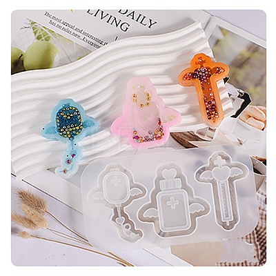 DIY Quicksand Jewelry Silicone Molds X-DIY-P074-05B-1
