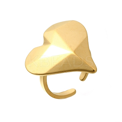 304 Stainless Steel Open Cuff Ring for Women LS-RJEW-B109-03G-05-1