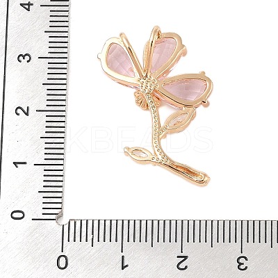 Brass Glass Pendants KK-B100-041G-06-1