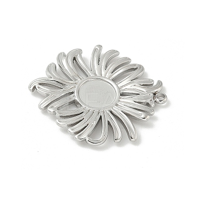 304 Stainless Steel Pendant Cabochon Settings STAS-L293-06P-1