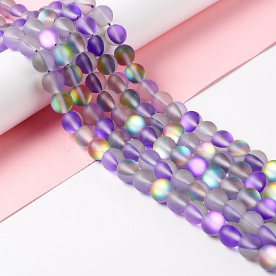 Synthetic Moonstone Beads Strands G-E573-01C-21-1