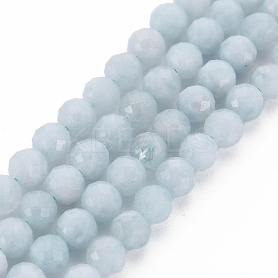 Natural Aquamarine Beads Strands G-Q951-01-6mm-1