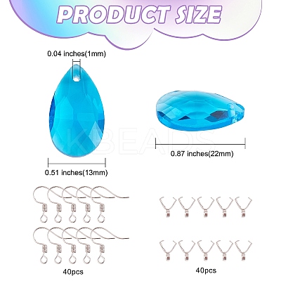 DIY Colorful Dangle Earring Making Kits DIY-SZ0003-46-1