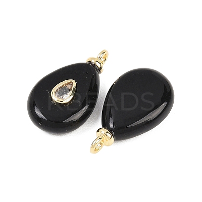 Natural Black Onyx(Dyed & Heated) Pendants G-Z134-01G-01-1