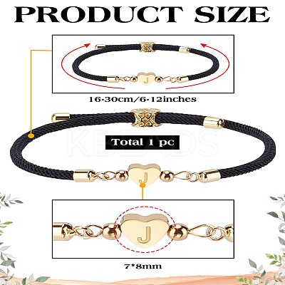 1Pc Adjustable Nylon Cord Bracelets for Women Men BJEW-LP0001-30J-1