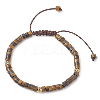 Natural Tiger Eye Braided Bead Bracelets BJEW-JB11114-03-1