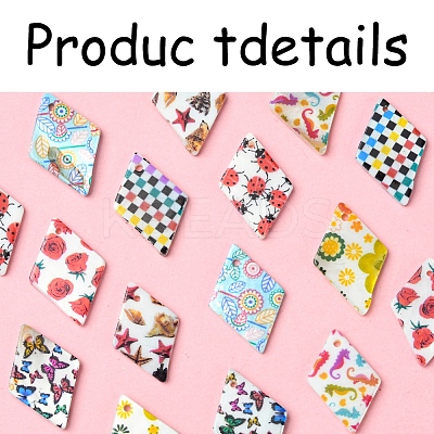 16Pcs 8 Colors Natural Freshwater Shell Pendants BSHE-FS0001-07-1
