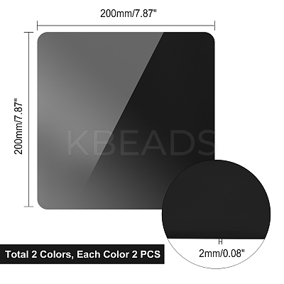4Pcs 2 Colors Acrylic Reflection Display Board AJEW-PH0003-32-1