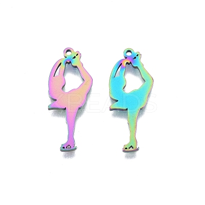 Ion Plating(IP) 201 Stainless Steel Pendant STAS-B027-19MC-1