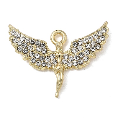 Alloy Rhinestone Pendants FIND-L026-06G-1
