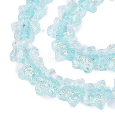 Handmade Foil Glass Beads Strands FOIL-Q002-07C-1