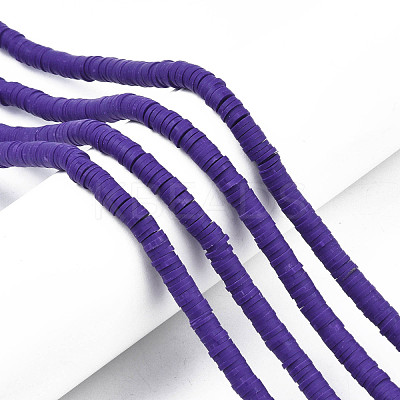 Handmade Polymer Clay Beads Strands CLAY-R089-6mm-011-1