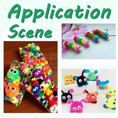 150Pcs Polyester Pom Pom Ball DIY-SC0031-32-1