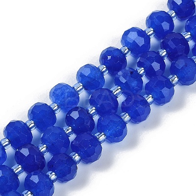 Natural Blue Agate(Dyed & Heated) Beads Strands G-H057-A14-02-1