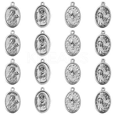 20Pcs 4 Style Tibetan Style Alloy Pendants TIBEP-CJ0001-20-1