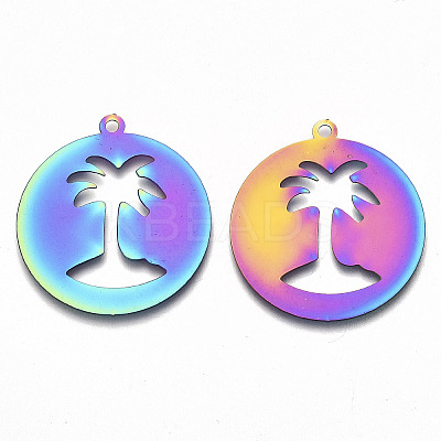 Ion Plating(IP) 201 Stainless Steel Pendants LS-STAS-R114-010-1