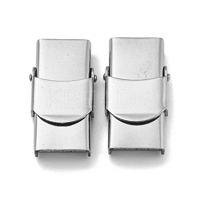 Non-Tarnish 201 Stainless Steel Watch Band Clasps STAS-C006-1-02-1