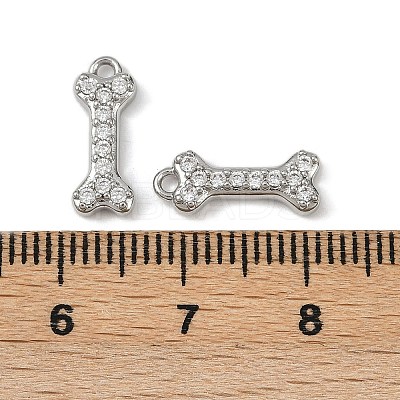 Brass Micro Pave Clear Cubic Zirconia Pendants LS-KK-L238-03P-1