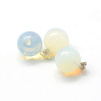 Round Opalite Pendants G-Q434-12-1