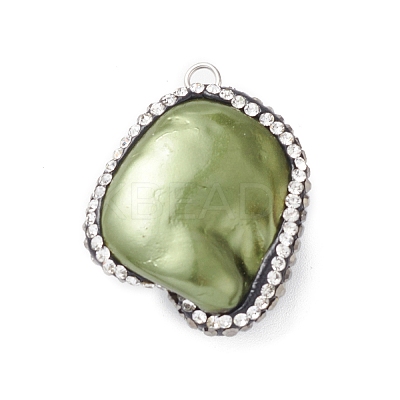 Natural Freshwater Shell Pendants SHEL-F005-08B-1