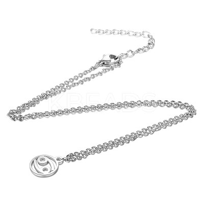 Non-Tarnish 201 Stainless Steel Pendants Necklaces NJEW-S063-TN505-4-1