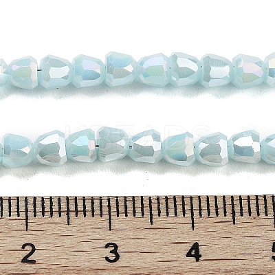 Electroplate Glass Beads Strands EGLA-D030-P4mm-B07-1