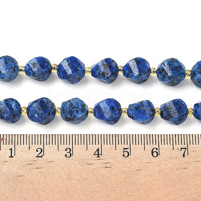 Dyed Natural Sesame Jasper/Kiwi Jasper Imitation Lapis Lazuli Beads Strands G-U023-A19-01-1