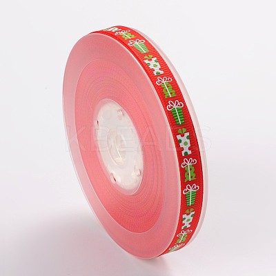 Christmas Theme Polyester Ribbons SRIB-L031-009-01-1